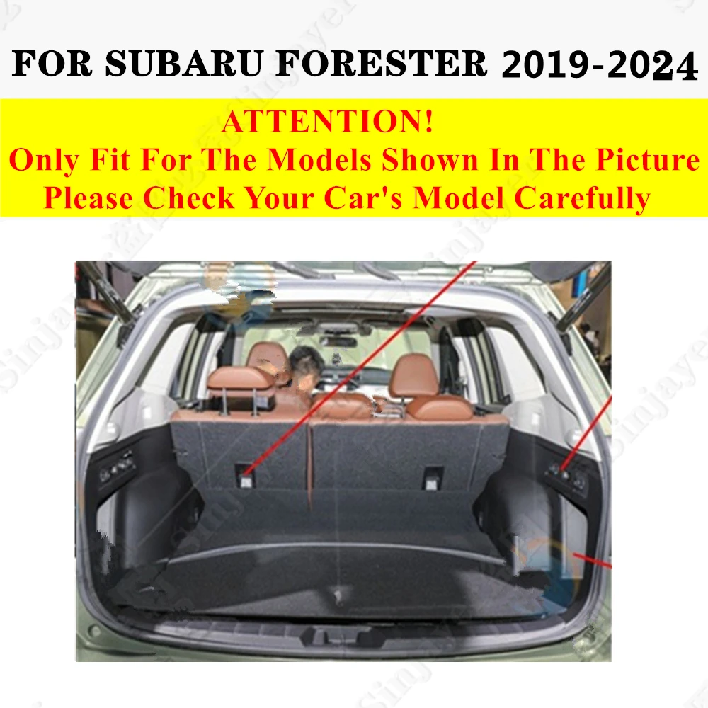 Car Trunk Mat For SUBARU Forester 2024 2023 2022 2021 2020 2019 Rear Cargo Liner Tail Boot Tray luggage Pad Carpet Interior Part