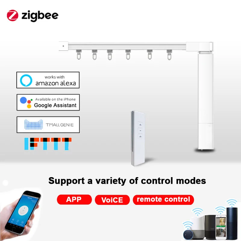 CL-01 Tuya Smart Electric Curtain Automatisierung Motorisierter Smart Curtain Sprachsteuerung Mute Electric Curtain