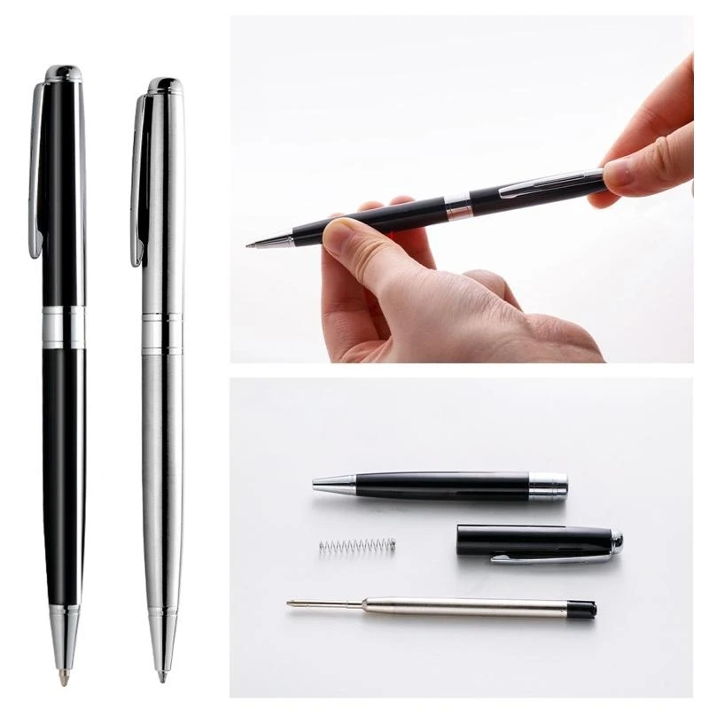 090F Metal Ballpoint Pen Solid Pen Clip Business Business Подписание перо для гостевого входа в систему для приема в ресторан в