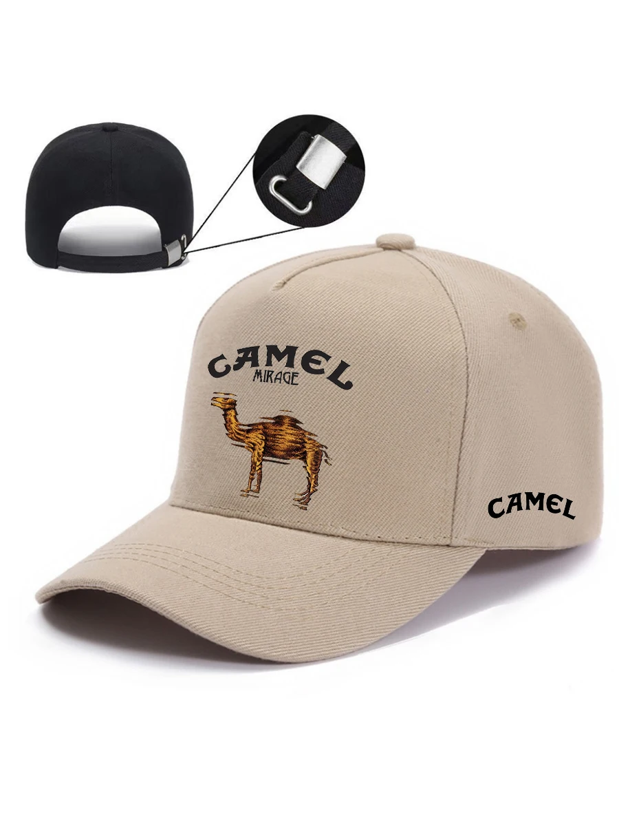 CAMEL Print Adjustable BaseballCap for Men Women Wear HAT for Outdoor Travel Sun Shading Duckbill Cap