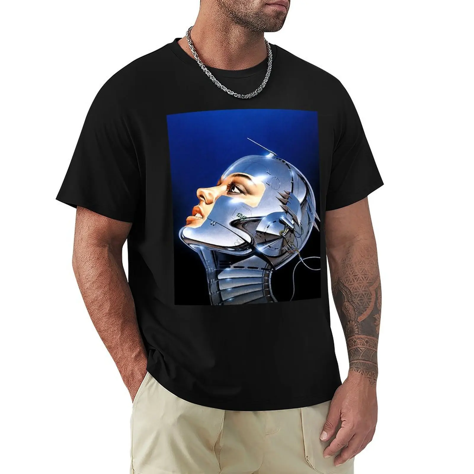 Camiseta Hajime Sorayama Metal Music Head, camiseta informal antipilling