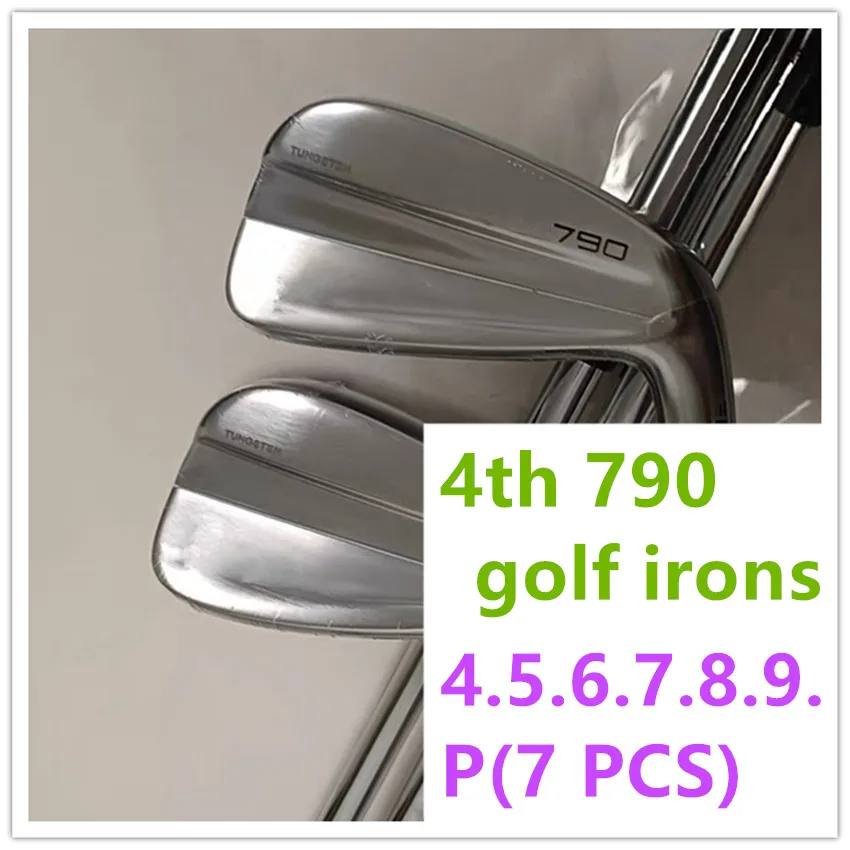 

Men's 790 Golf Clubs silvery P790 Golf Irons Fourth generation 7pcs 4-9P R/S/SR Flex Steel/Graphite Shaft,with Head Cover