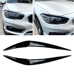 For BMW 1 Series F20 F21 116i 118i 120i 125i M135i M140i 2015-2019 Auto Light Eyebrow Headlight Eyelid Lamp Glossy Carbon