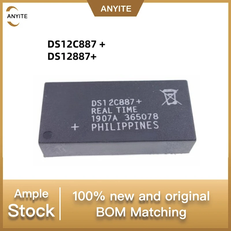 1Pcs/Lot DS12C887 DS12887 DS12887A   + DIP