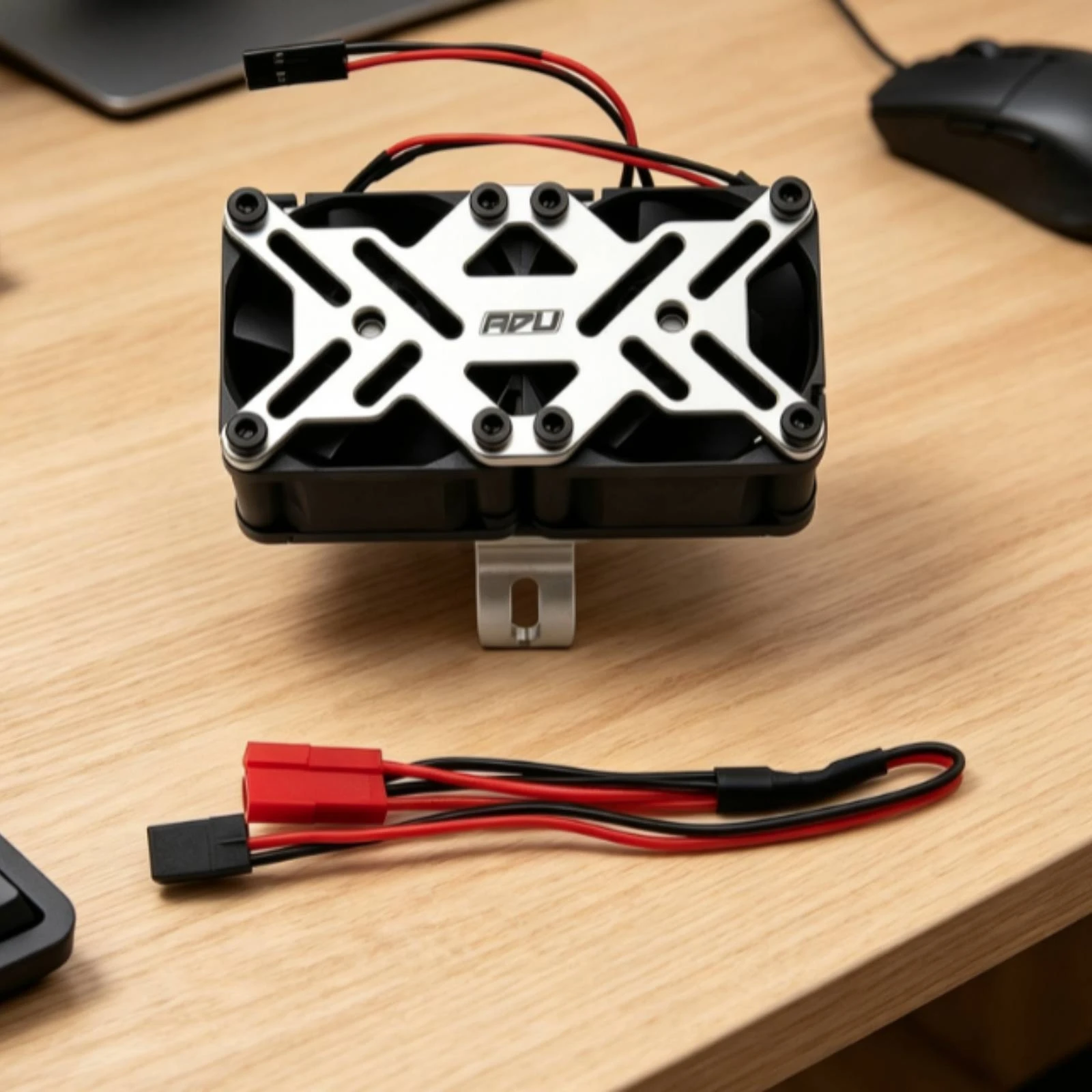 Motor Cooling Fan Mount Machined Two Fan Mount with Hardware Lightweight Compact for RC Hobbyists