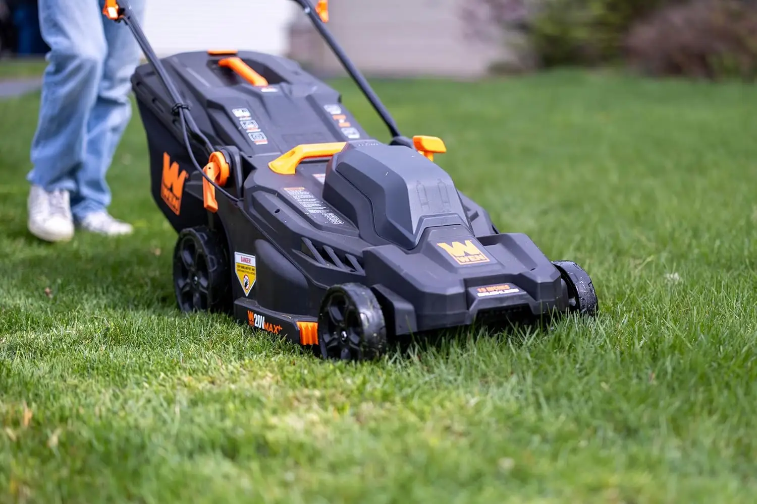 Yard Maintenance Cordless Brushless Mower, Durable Plastic, Black & Red, 2-in-1 Mowing & Mulching with Dual Batteries