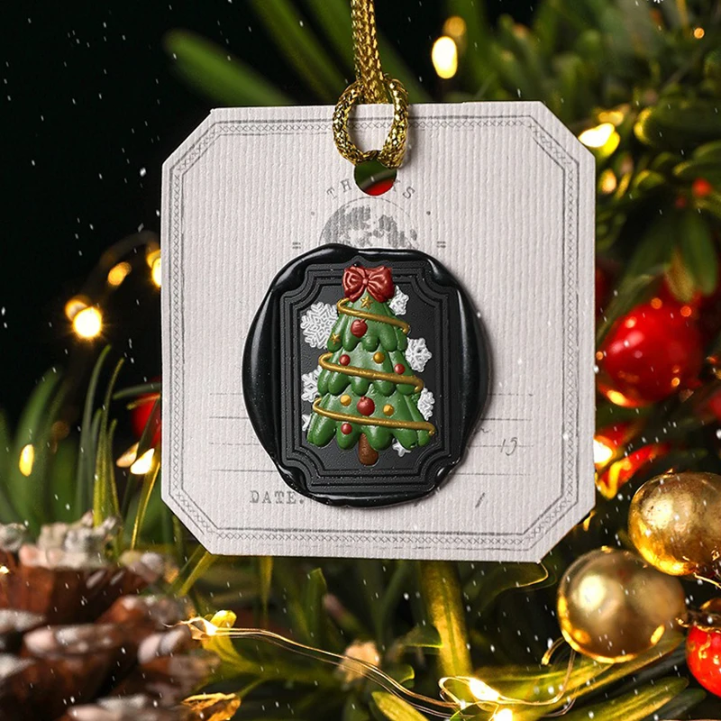 ثلاثية الأبعاد الإغاثة ختم من الشمع عيد الميلاد سلسلة ختم من الشمع Stamps الرجعية سانتا كلوز ندفة الثلج لتقوم بها بنفسك مهرجان هدية التفاف بطاقات سكرابوكينغ #2