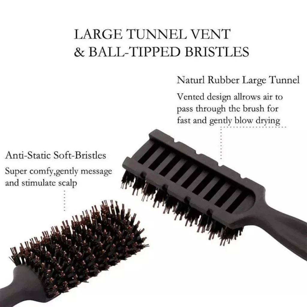 Anti Static Soft Boar Bristles Comb Hair Brush Quick Dry Brush Professional Salon Brush for Men & Woman