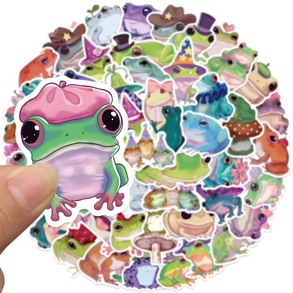 10/30/50 stücke Nette Cartoon Forg Aufkleber Kawaii Tier Graffiti Aufkleber DIY Schreibwaren Gepäck Telefon Laptop Wasserdicht Aufkleber geschenk