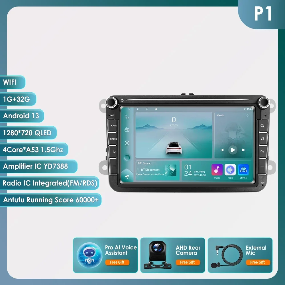 Android Auto Radio Stereo Multimedia Speler Audio Gps Navi Voor Vw Amarok Caddy Golf 5 6 Plus Gti R Rabbit Skoda Yeti Octavia Seat