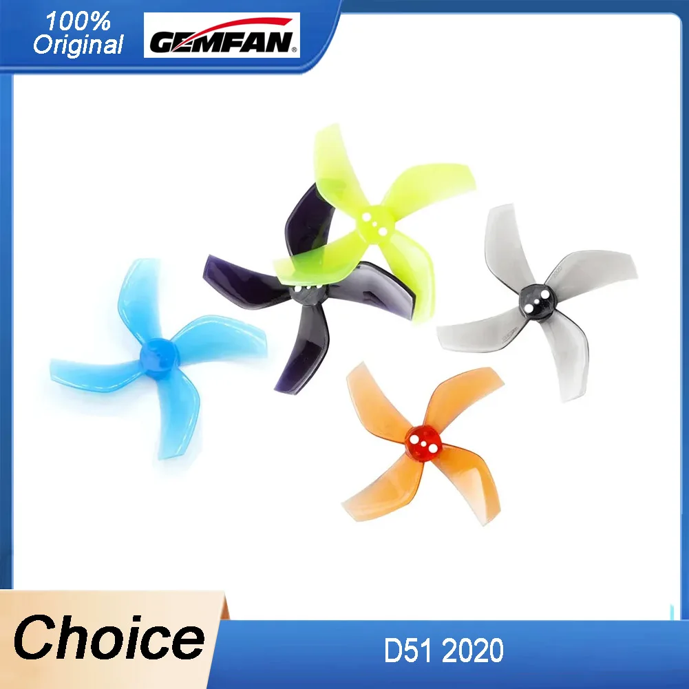 8 paia di oggetti di scena canalizzati per PC a 4 pale Gemfan D51 - Foro da 51 mm (2"), 1,5 mm per droni FPV Cinewhoop