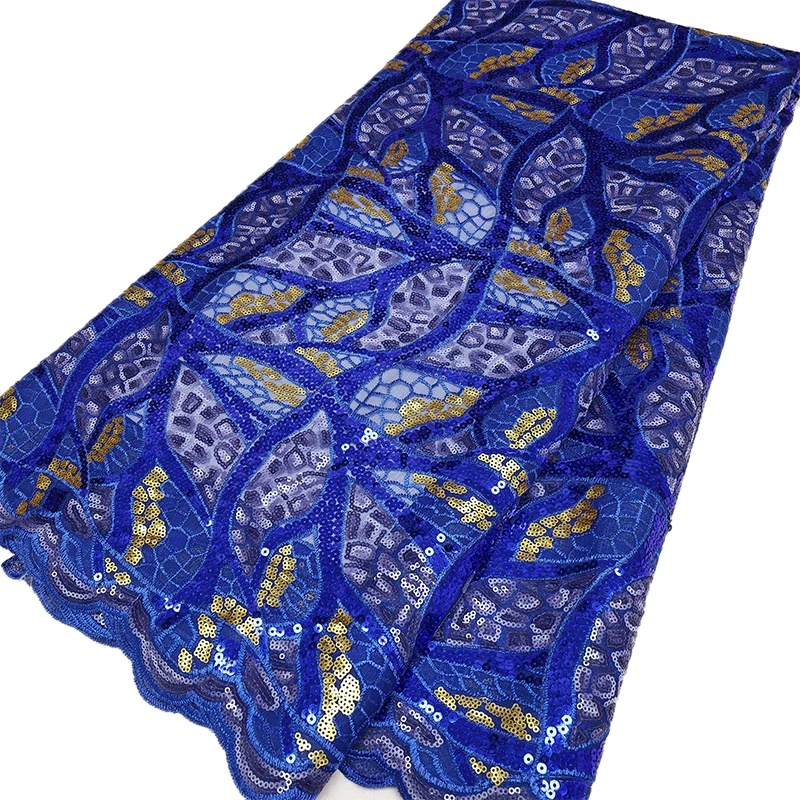 

African Lace Fabric High Quality Nigerian Party Dress Luxury Multicolor Sequins Embroidery French Tulle Lace Fabric