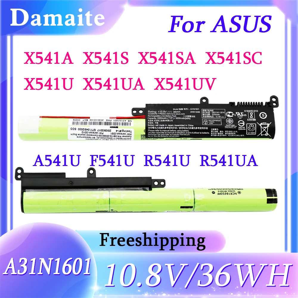 

A31N1601 Laptop Battery For Asus X541 X541U X541S X541UA X541SA X541UV X541SC R541UJ R541UA F541UA A31LP4Q 10.8V 36Wh