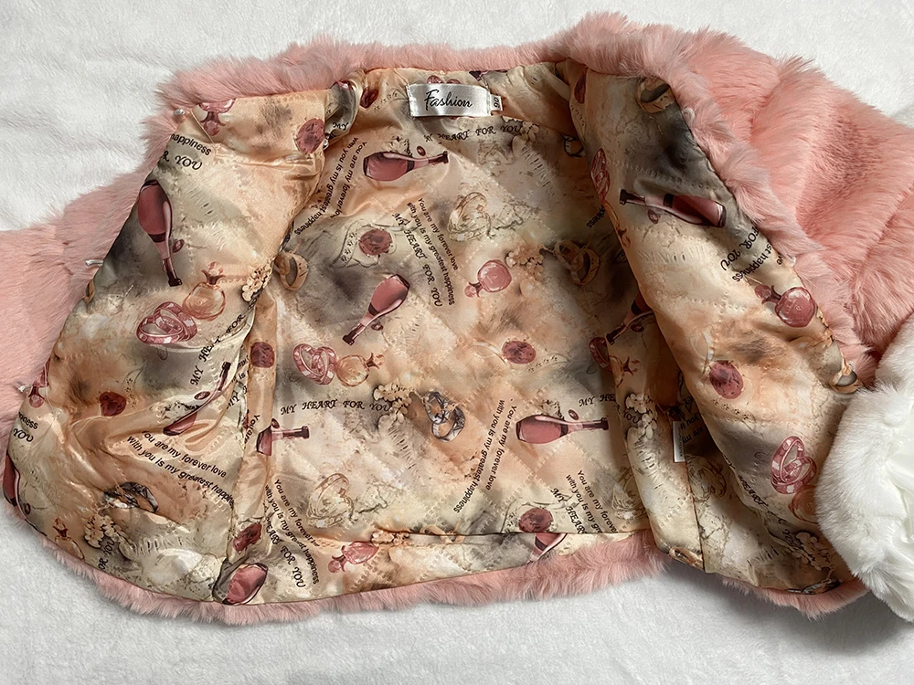 Neue Mädchen Winter Pelzmantel Elegante Teenager Mädchen Faux Pelz Jacken Dicke Mäntel Warme Parkas Kinder Oberbekleidung 1-10Yrs Mädchen Kleidung – Detail 12