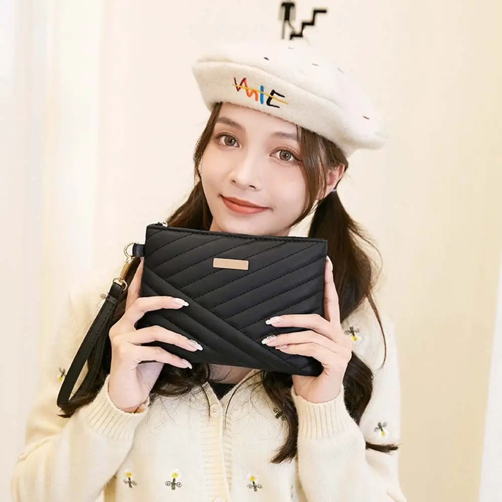 Stylish Women Wristlet Bag Women Leather Envelope Design Bag Shopping Traveling Portable Small Purse Clutch Wallet