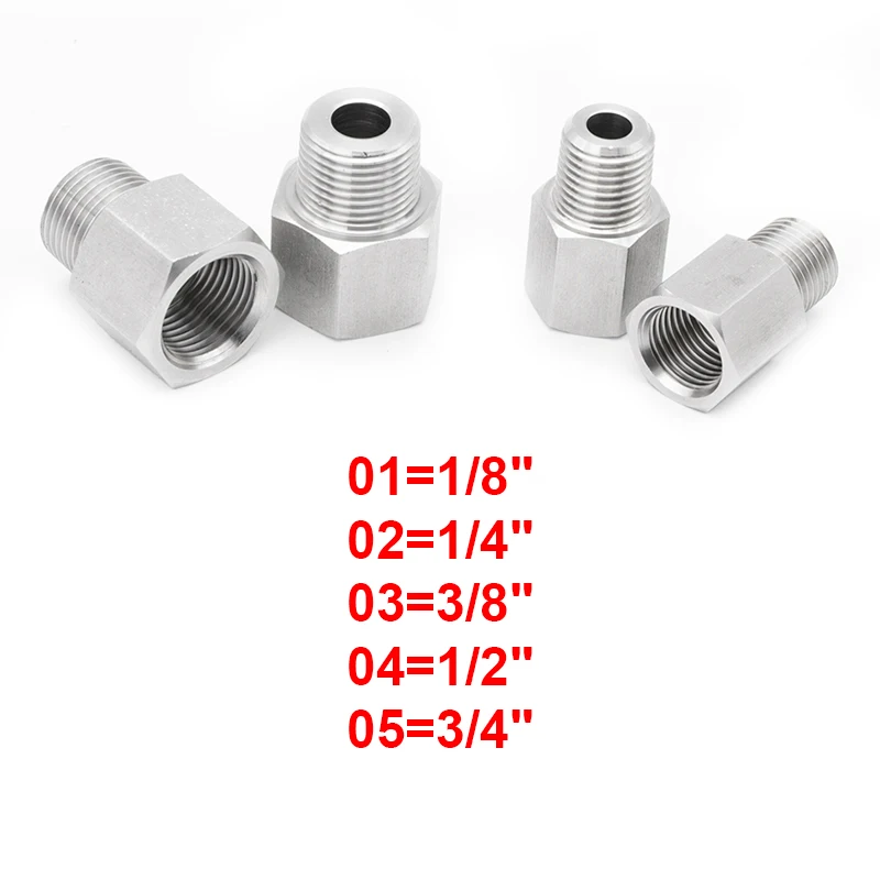 304 Stainless steel male to female thread adapter 1/8\