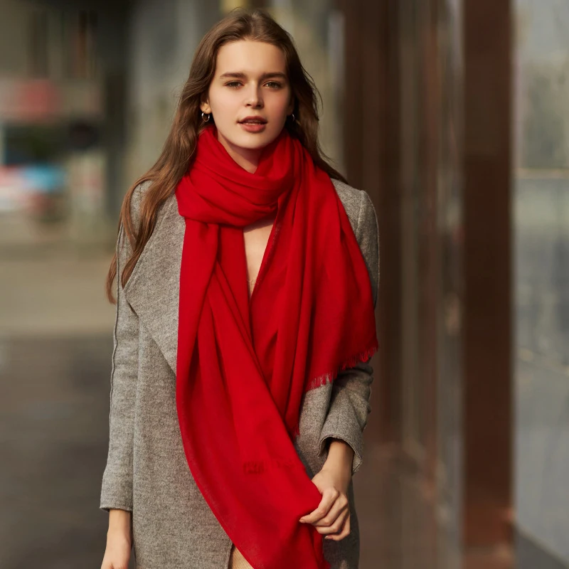 Winter Sjaal Vrouwen Luxe 100 Wol Designer Sjaal Vrouwen Luxe 2024 Multifunctionele Sjaals Wraps Luxe Merk Pashmina Sjaals