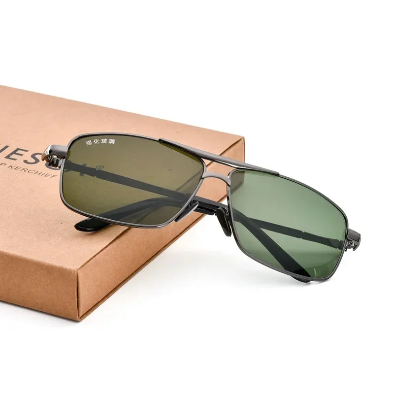 Night Vision Glasses Men Women Vintage Square Sunglasses Yellow Lens Anti-Glare Goggle Night Driving Sun Glasses UV400 Eyewear