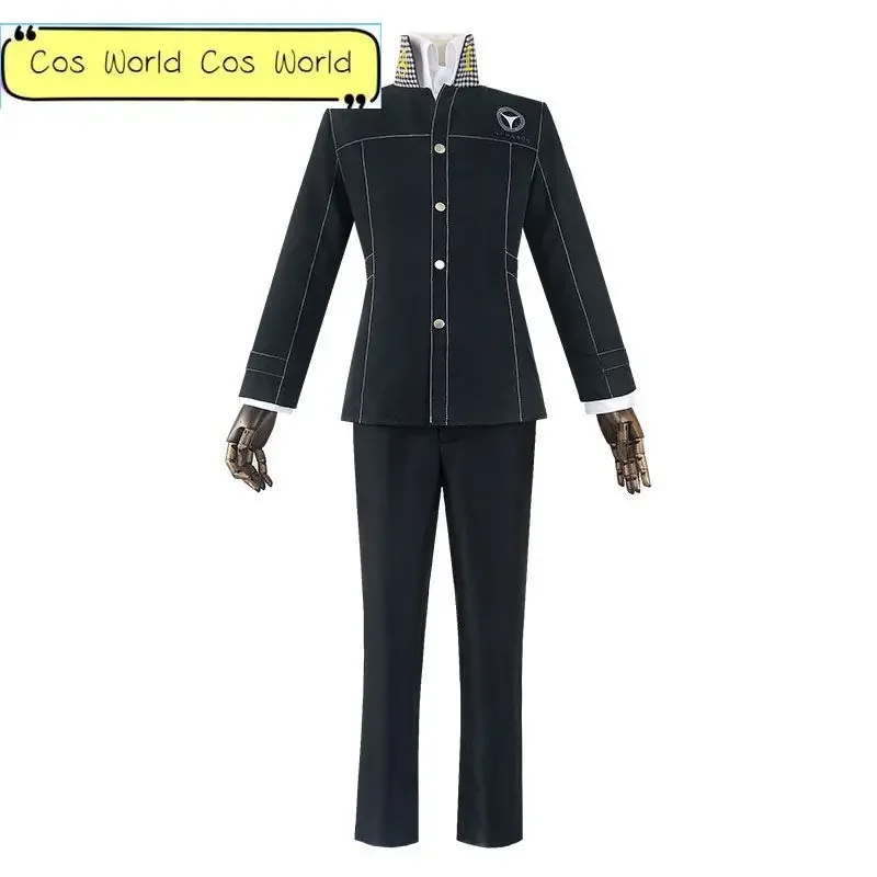 Anime Persona 4 P4 Shin Megami Tensei Narukami Yu cosplay costume Hight School Uniform Boy Halloween Role Play Jacket Coat