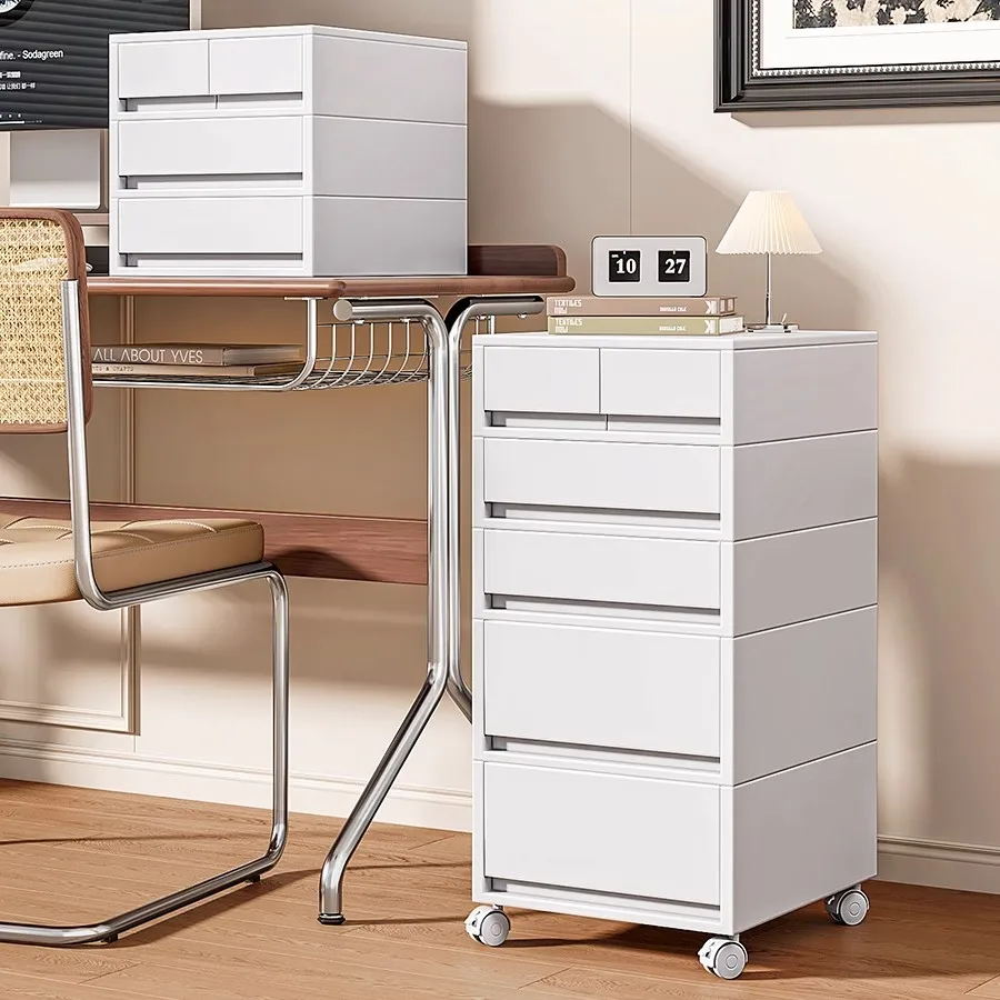 

Thiened Plastic Der pe Storage Cabinet Multi-layer Large Capaci under Desk Organizer A4 Office Document Storage Box