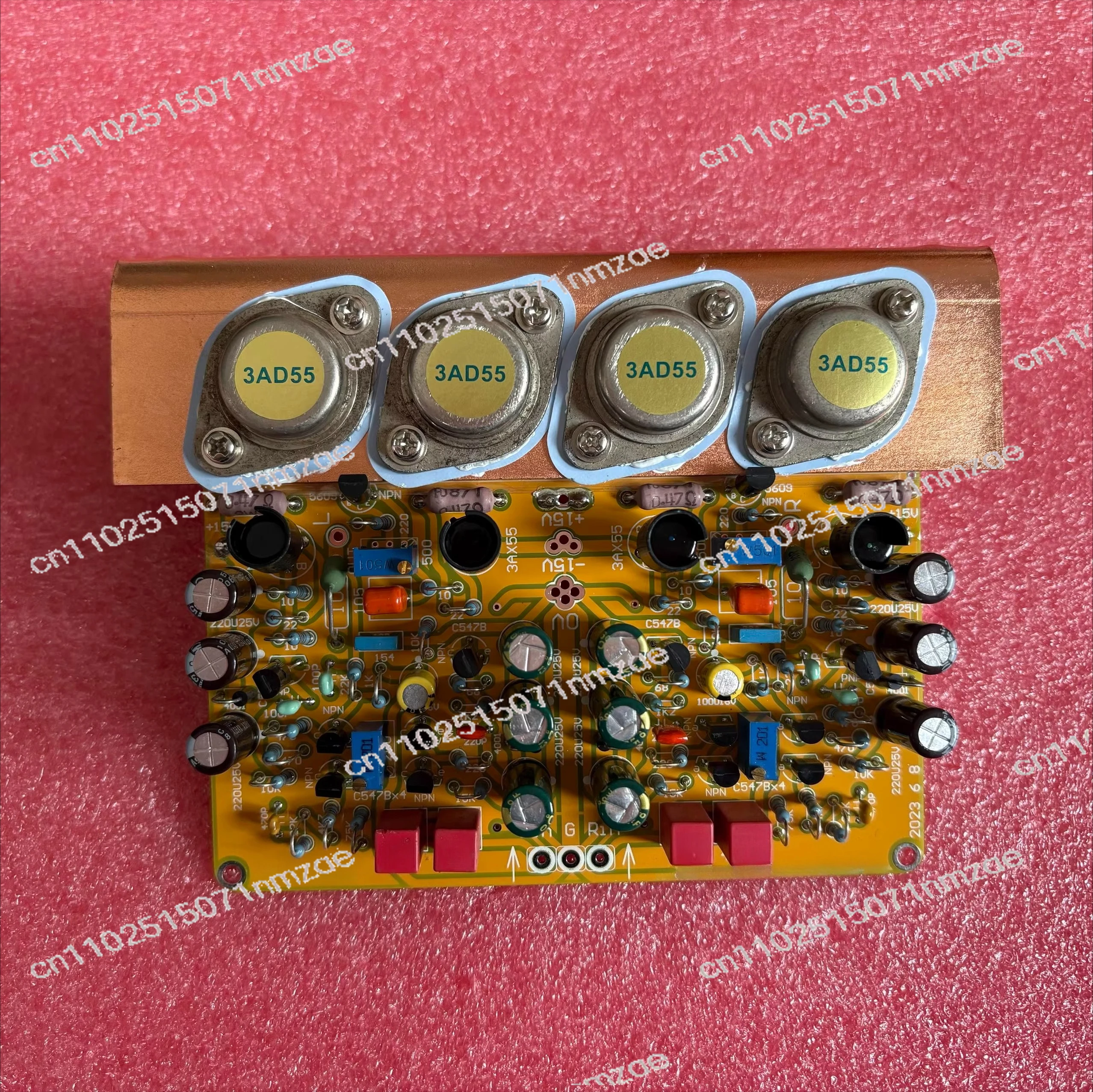 3AD55 Iron Horn Tube Power Amplifier Board, 20W×2 Non-Complementary Symmetric OCL Board Discrete Component Audio Amp