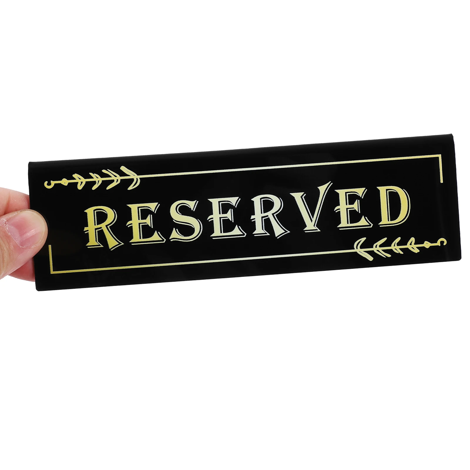 

2pcs Acrylic Reserved Elegant Table Card Sign for Wedding Party Memory Table Sign for Hotel Restaurant Decorative Place Cards
