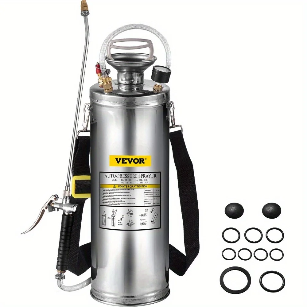 VEVOR 3Gal Stainless Steel Sprayer, Set with 20