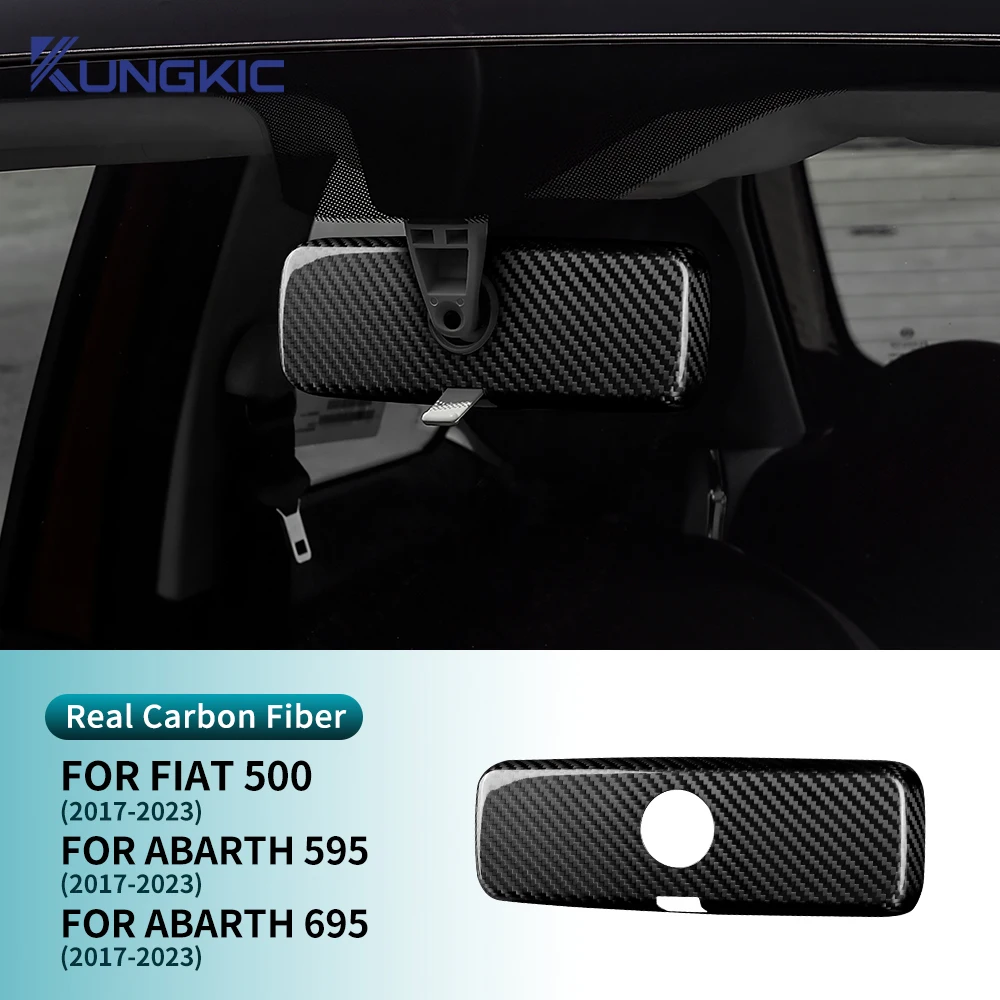 

Настоящее твердое углеродное волокно для Abarth 595 695 Fiat 500 2017 2018 2019 2020 2021 2022 2023 LHD RHD Автомобильное внутреннее зеркало заднего вида