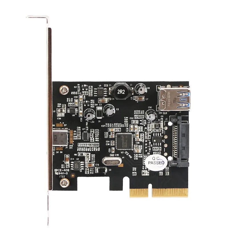 USB PCIE Card Type C PCI-Express 4X to USB3.1 10Gbps ASM1142 Chipset for Windows 8/10/Linux