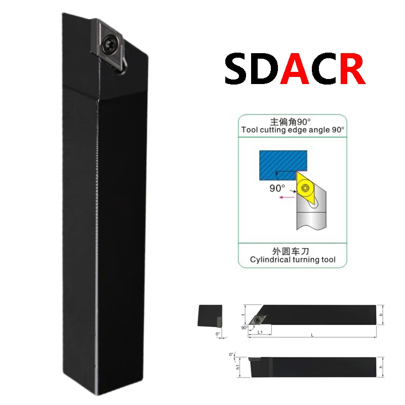 Lihaoping Sdacr Sdfcr Sdjcr Sdncn Sdqcr 1010 1212 1616 Externe Draaigereedschap Cnc Metaal Draaibank Snijmachine Dcmt Inzetstukken