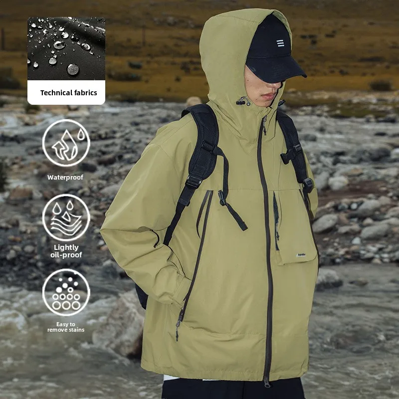 

Функциональный мужской джерт с капюшоном American Sle, осенне-зимняя уличная футболка, устойчивый костюм для альпинизма, джерт на молнии