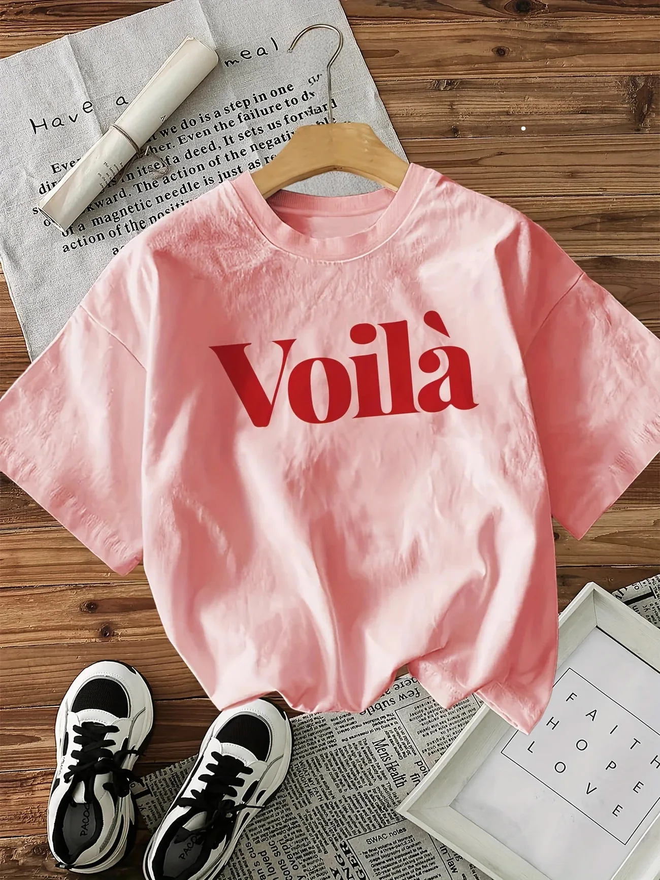 تي شيرت نسائي مطبوع عليه حروف من Voila تي شيرت نسائي تي شيرت Egirl موضة جرافيك تي شيرت بناتي ملابس نسائية Y2k #2