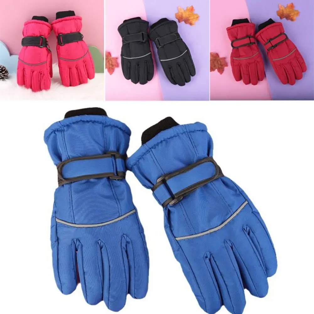 High Quality Waterproof Kids Ski Gloves Thicken Warm Children Gloves Finger Warm Non-slip Winter Mittens