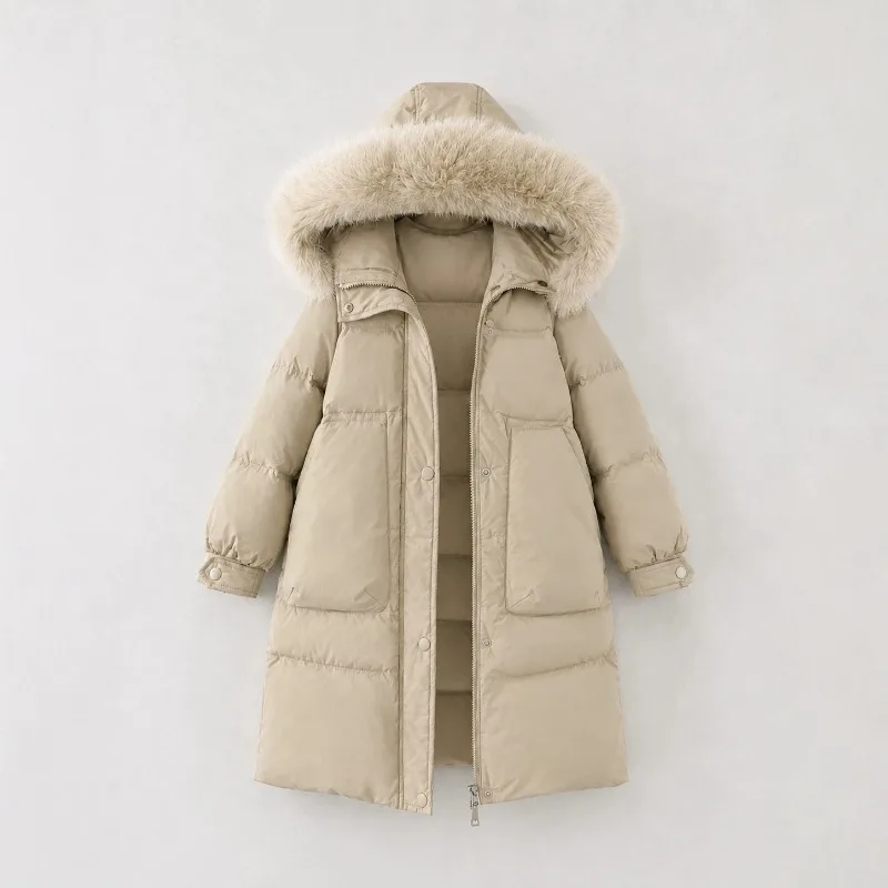 UNITIM Winter Junior Mädchen Praka 5-14 Jahre Teenager Mädchen Kunstpelzkragen Mittellange Jacke Kinder Mädchen Dicke Warme Reißverschluss-Oberbekleidung – Detail 5