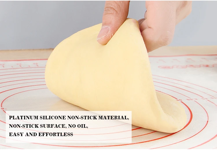 New Oversize 80/70/60cm Silicone Baking Mat Pastry Rolling Kneading Pad Kitchen Crepes Pizza Dough Non-stick Pan Pastry Mat