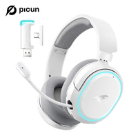 Picun G2 2.4GHz Bluetooth Wireless Gaming Headset For PC PS4 PS5 Phone Switch 5ms Low Latency 7.1 Surround Wired Headset ENC Mic