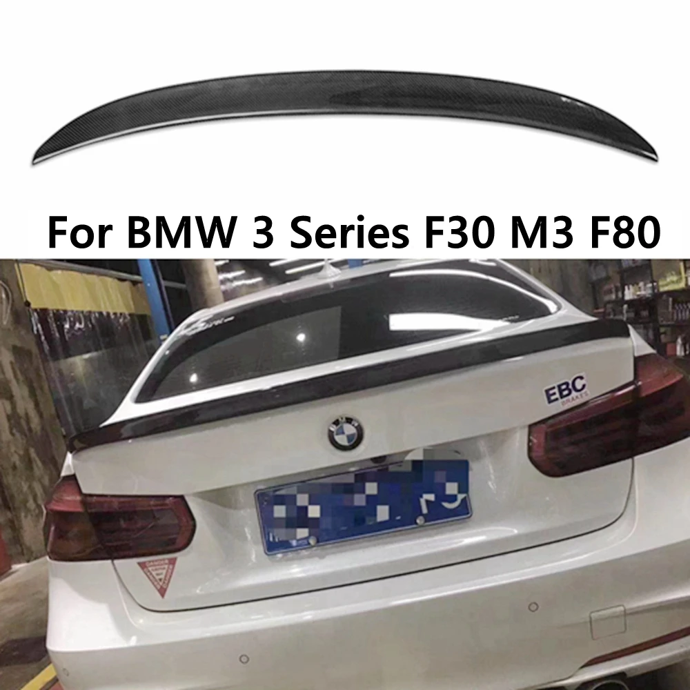 

For BMW 3 Series F30 F35&M3 F80 Sedan 3D Style Carbon fiber Rear Spoiler Trunk wing 2011-2019 FRP Forged carbon