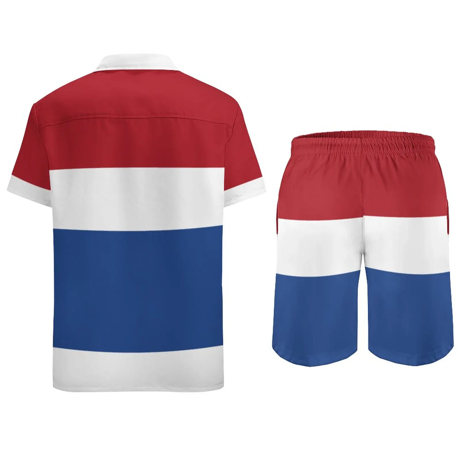 Fato de praia masculino com bandeira da Holanda, terno de casa bonito de alta qualidade, 2 peças, tamanho Eur