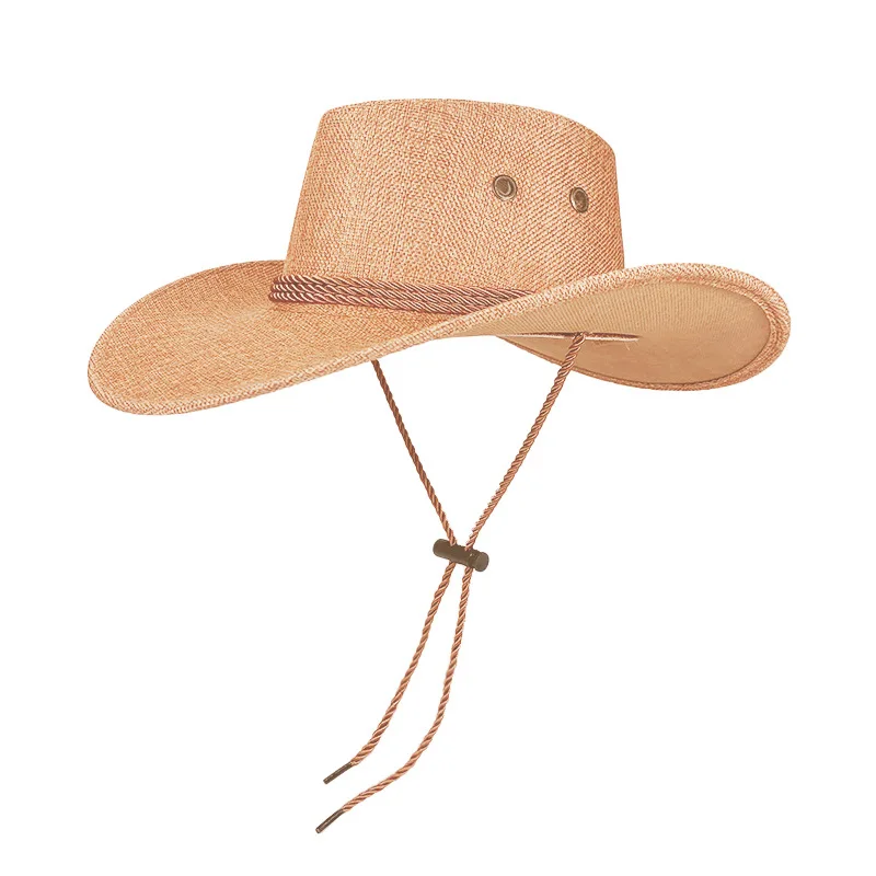 

Unisex Cowboy Hat Textured Vintage Western Hat Large Brim Cowboy Hat Vintage For Western Outfits Sun Outdoor Adventures