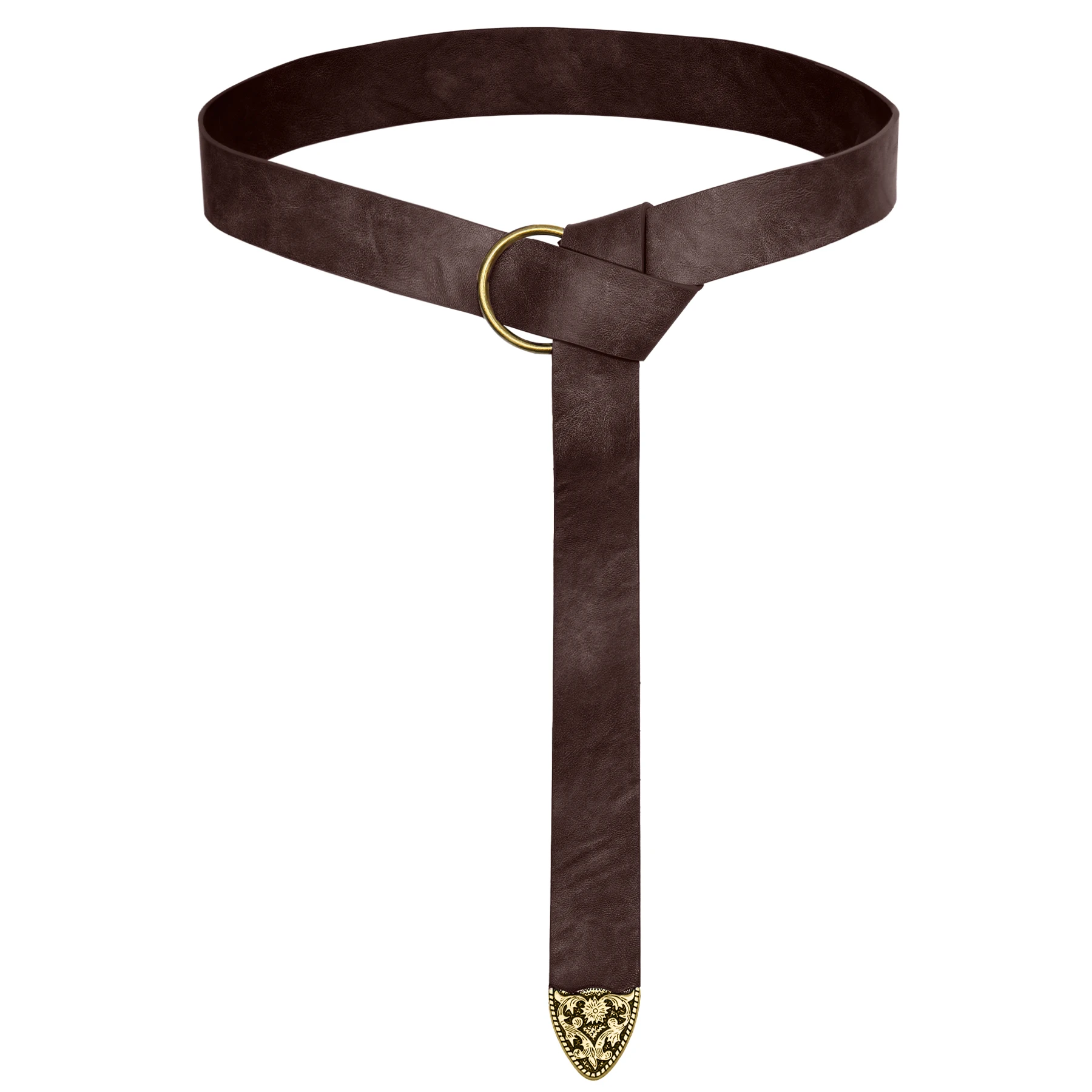 Cinto medieval feminino, pirata renascentista viking acessório de Halloween cintos de couro sintético para mulheres e homens