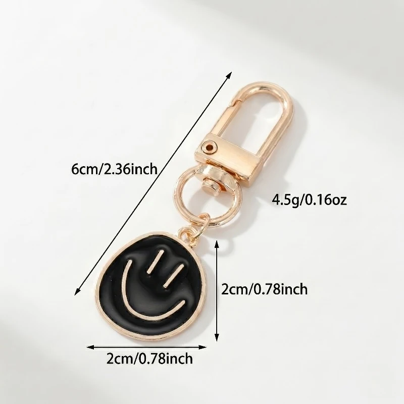 7Smiley face keychain，Multiple Colors Available，Colorful Pendant Enhancement Set，Suitable as a birthday gift for friends