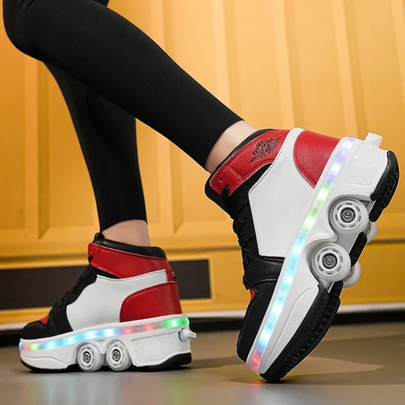 

New Children's Sports Roller Skates Deformed Student Training Competition 4-wheel roller Skates Assembly