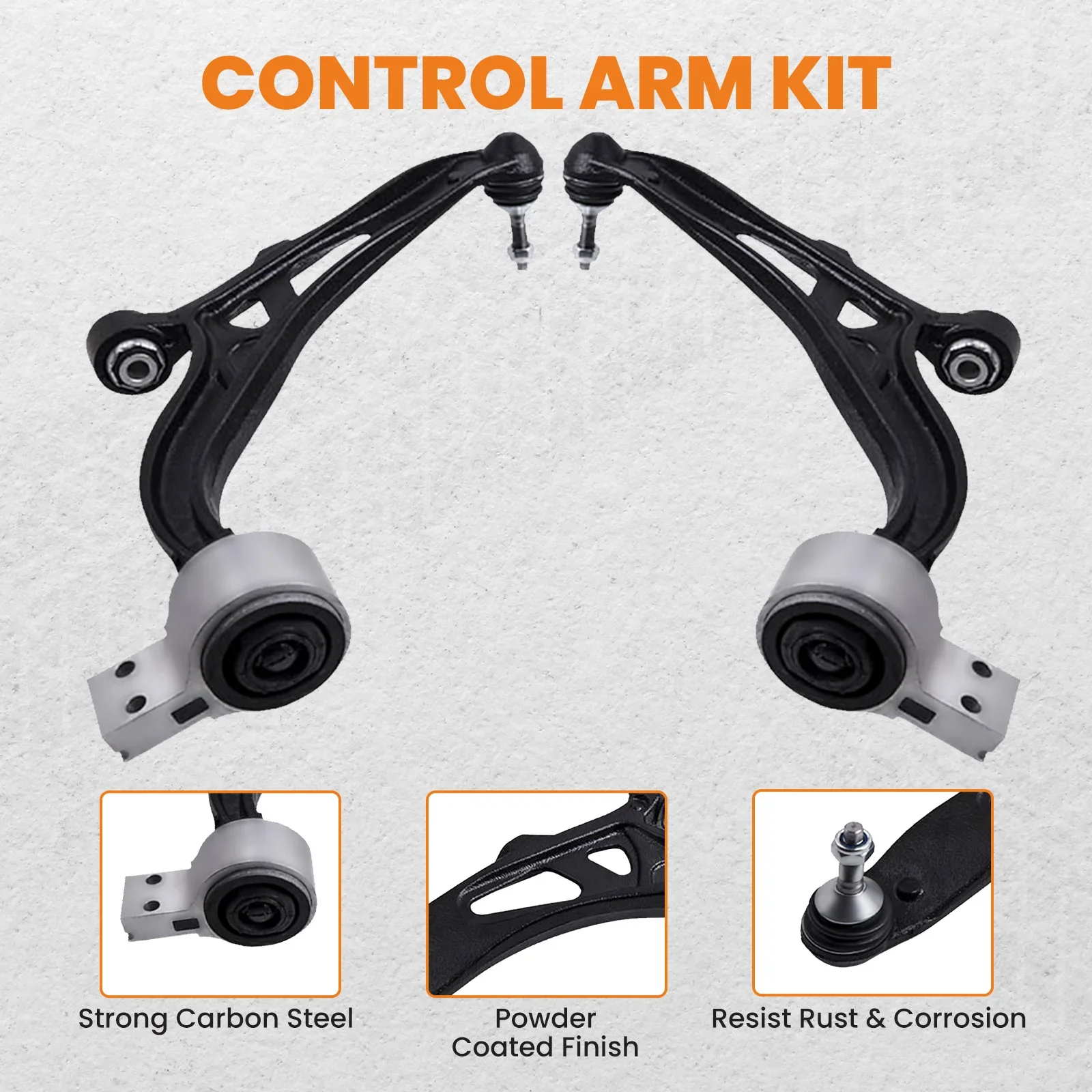 Bracciones de control inferiores delanteros y rótulas, varillas de amarre oscilantes para Ford Explorer 2011-2017 AWD RWD