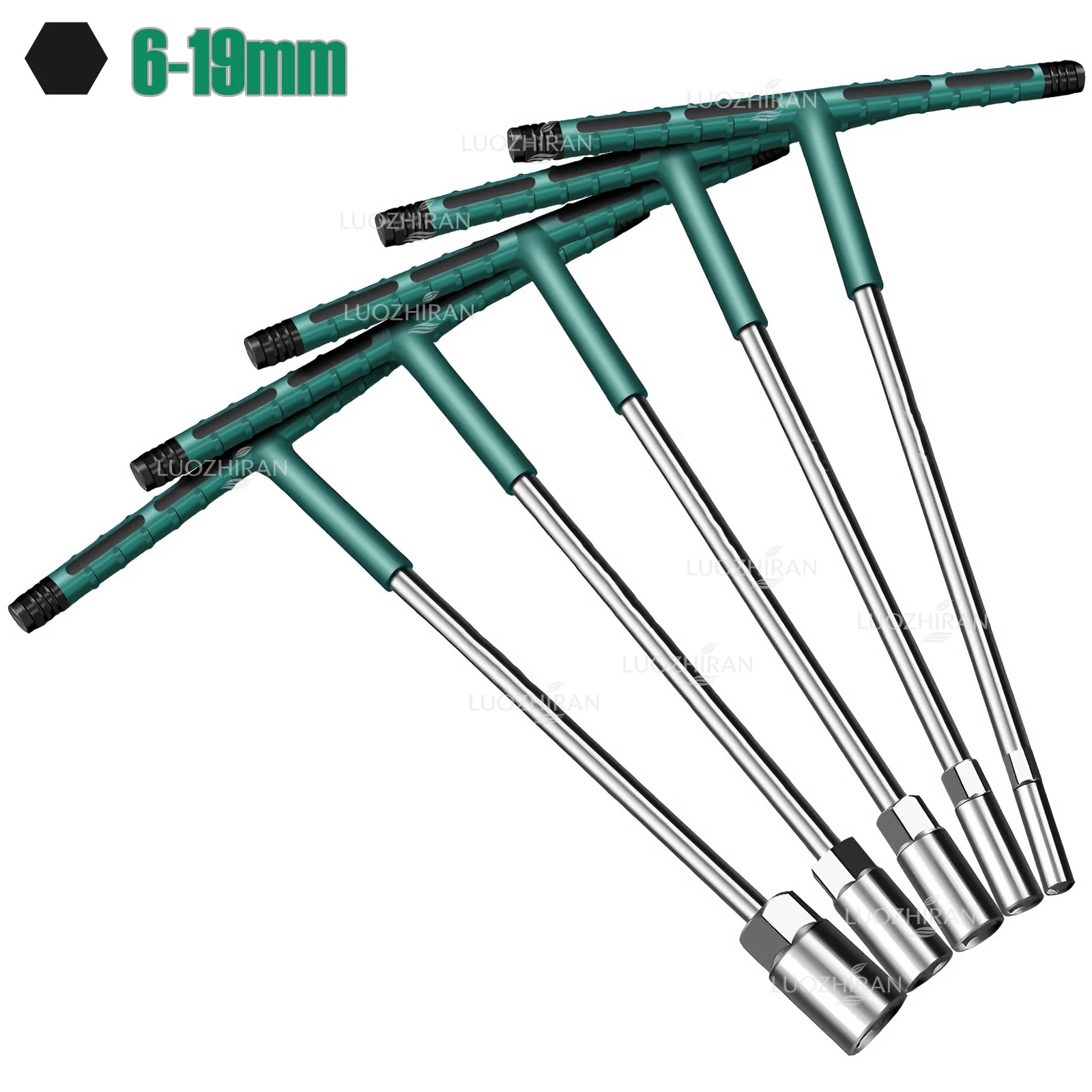 

﻿ T-shaped Socket Wrench Hex Screwdriver Hexagonal Nut Key for Mechanical Workshop Automotive Household Repair Hand Tools 6-19mm