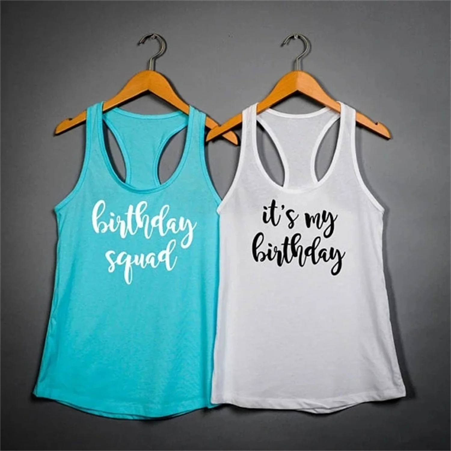 personalized It is my birthday squad Tank tops tees bridal shower t Shirts party favors GIFTS photo prop