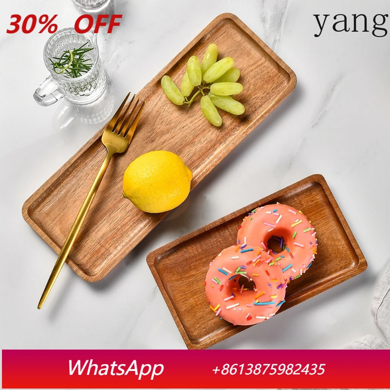 

LMM Rectangle Acacia Wood Dim Sum Plate Snack Wooden Plate Plate Wooden Dessert