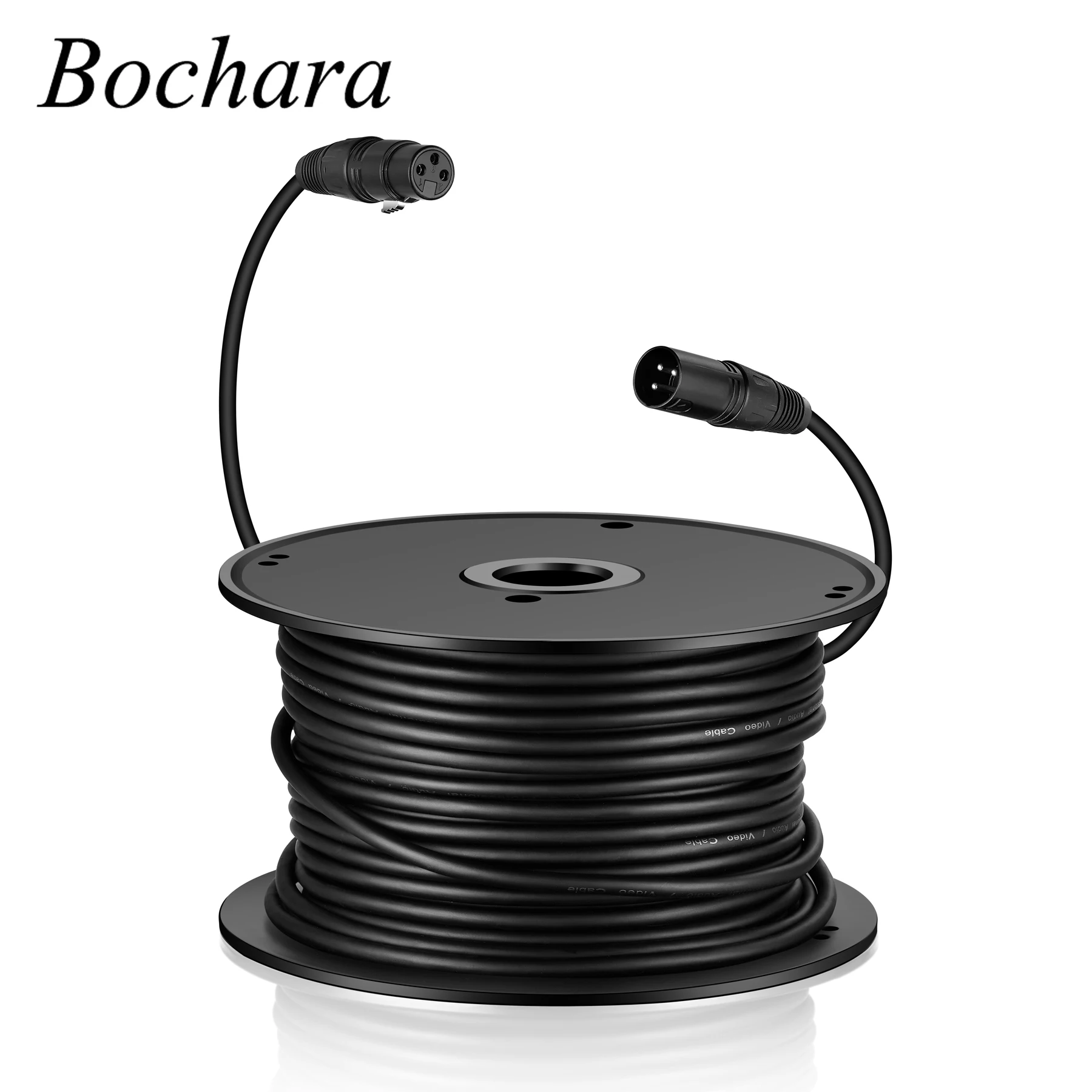 Bochara 50m XLR Cable Male to Female M/F OFC Audio Extension Cable Dual Shielded For Microphone Mixer