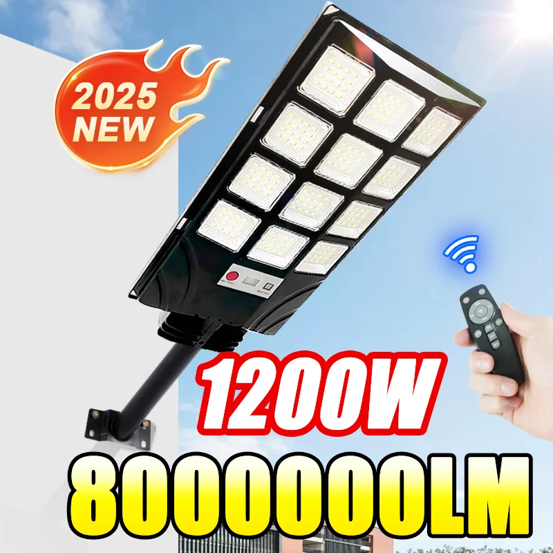

Новый 8000000 LM 1200 Вт солнечный светодиодный светильник солнечный свет уличный мощный уличный датчик движения солнечная лампа садовый уличный прожектор настенный светильник