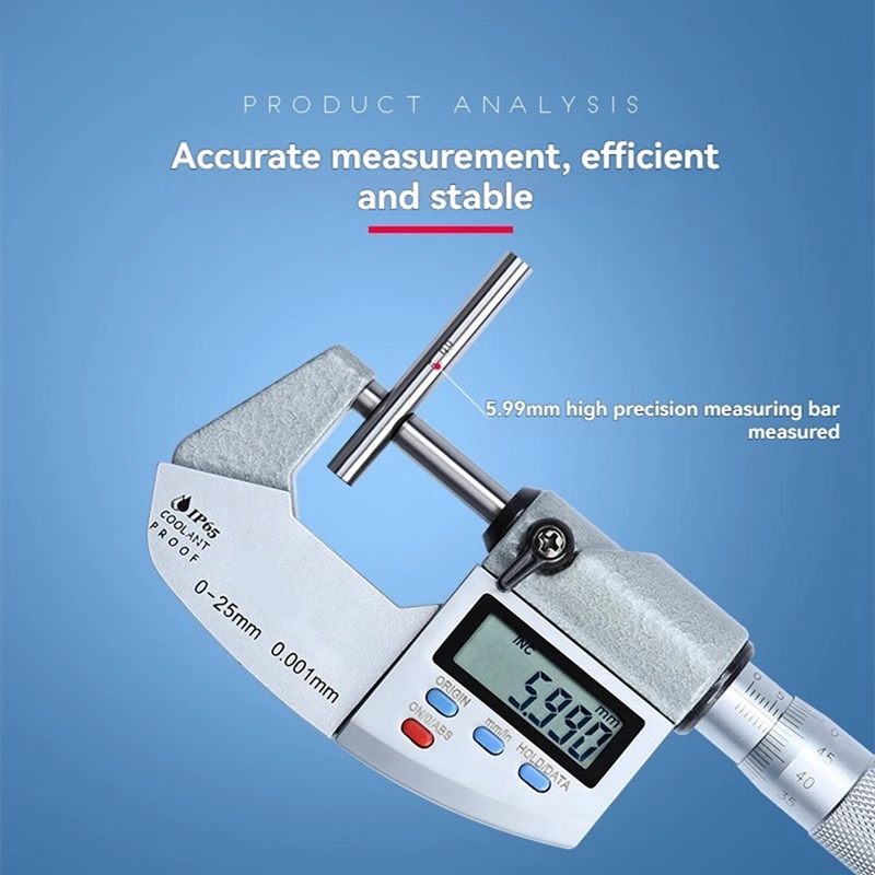 IALJ-Digital Display 0.001Mm Micrometer IP65 Waterproof Electronic Digital Caliper Gauge