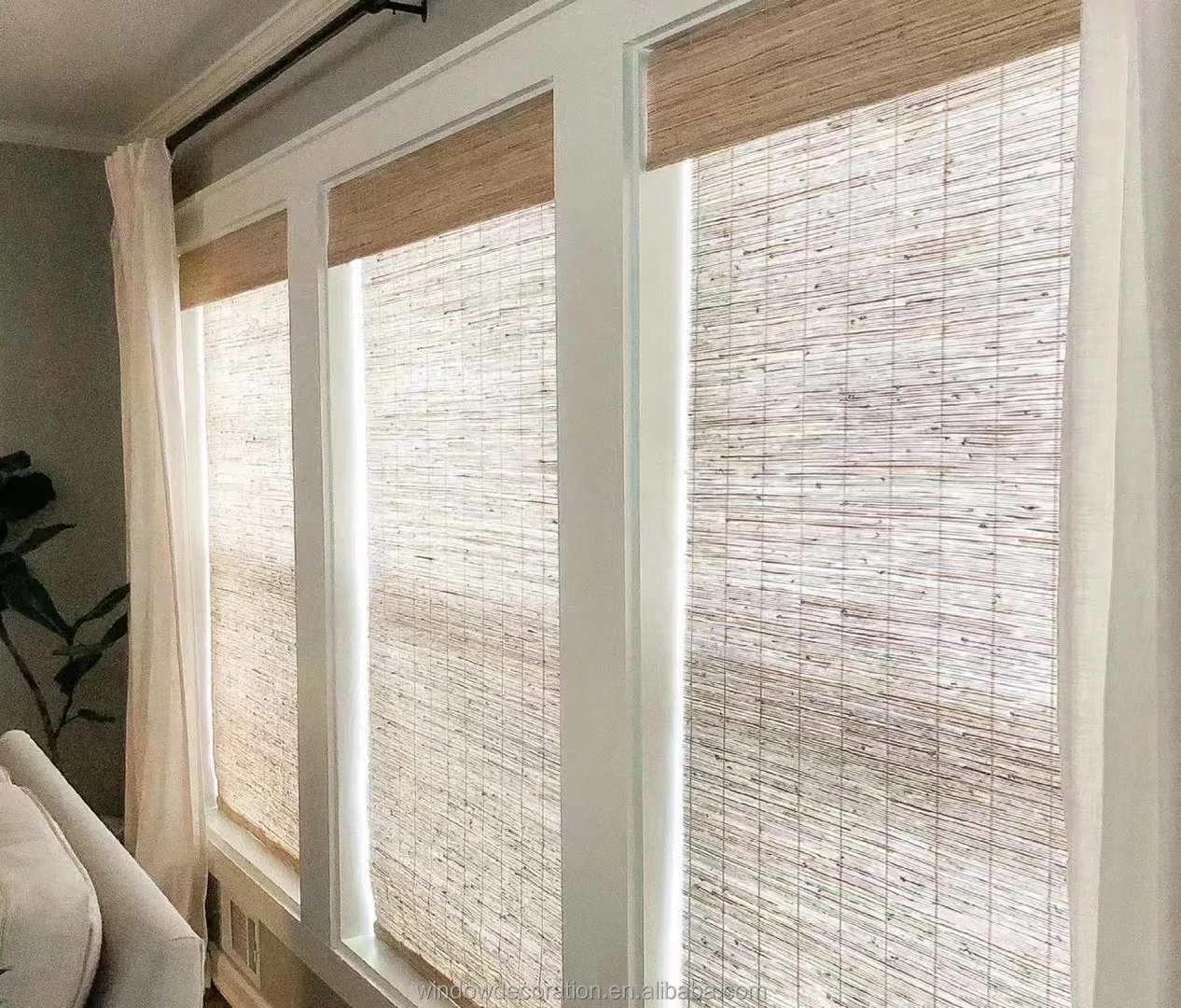 2026 Factory Direct Bamboo Curtain Rolling Curtain High Quality Cusom Non-pull Shutters Living Room Bedroom Shade Curtain